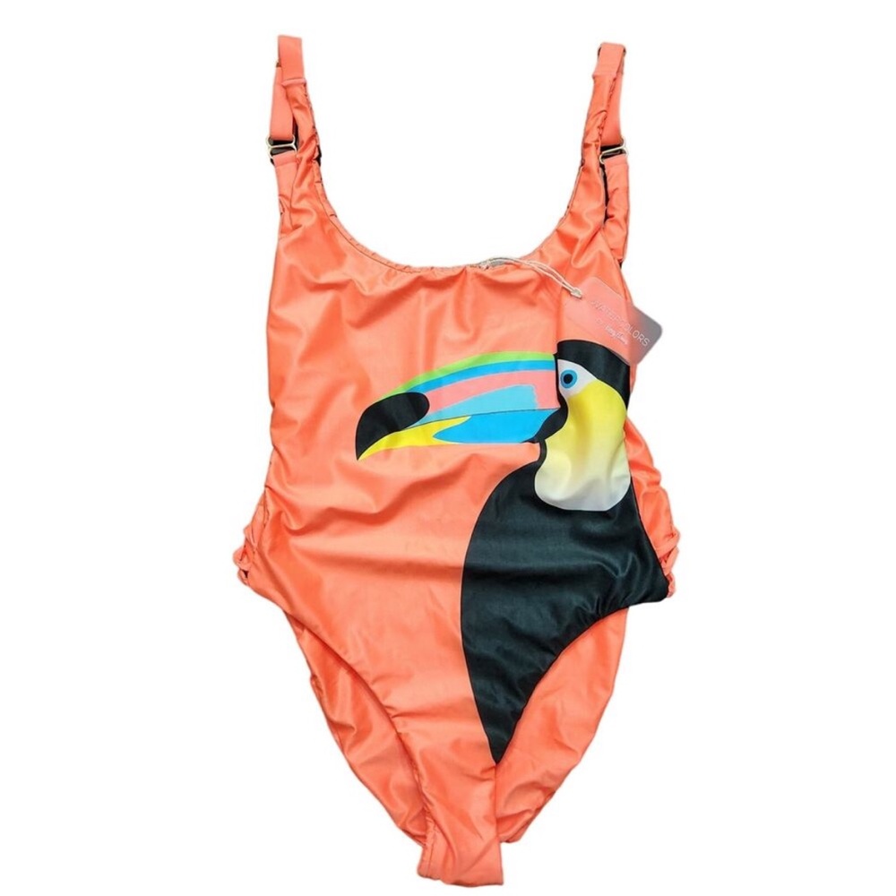 Kenny Flowers Orange and Black Bikini with Playful Design